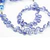 Natural Iolite Faceted Heart Drops Briolette Beads 9 Inches Size 4-5mm approx.